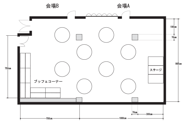 パーティスタイル立食