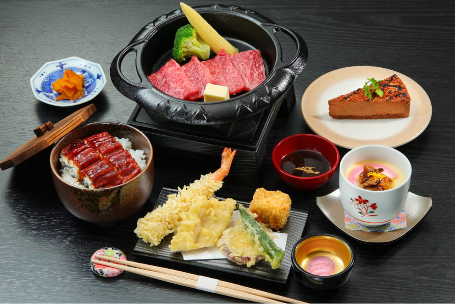 伊賀牛焼肉と天ぷら御膳